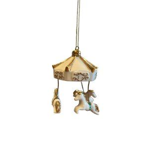 Mikasa Carousel Holiday Magic Horses Merry‎ Go Round Christmas Ornament